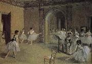 Edgar Degas Opera-s dry running hall oil painting on canvas